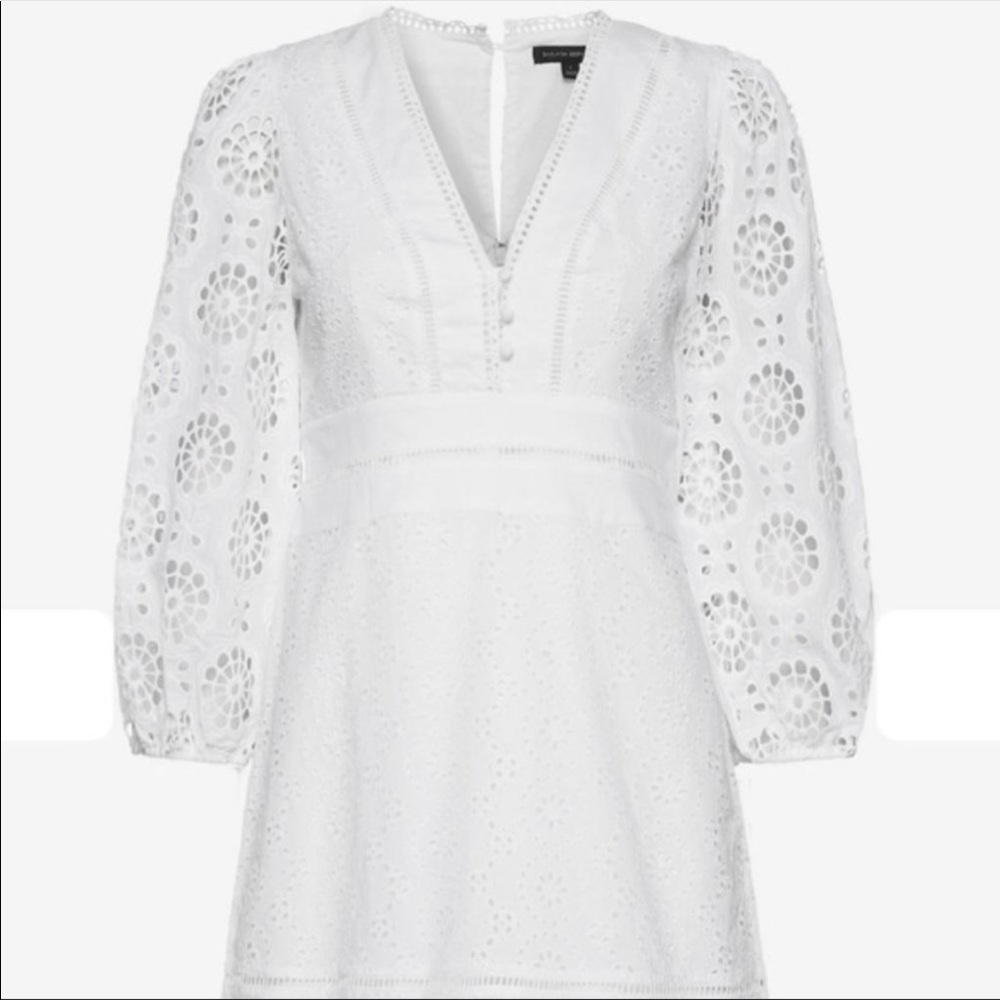 NWT Banana Republic white eyelet puff sleeve dress - Picture 10 of 13